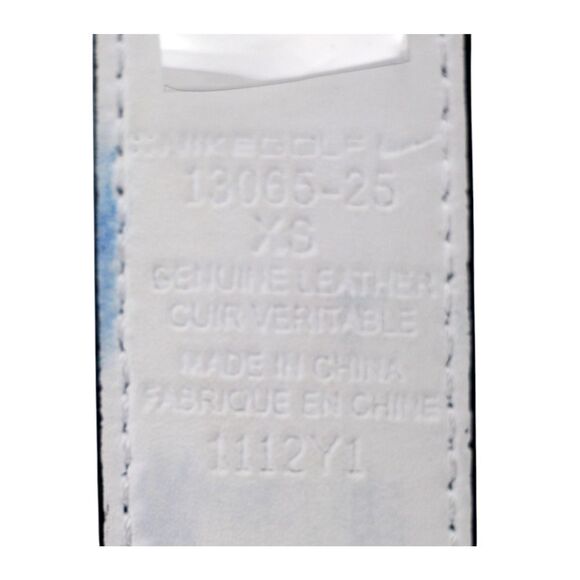 Nike BLACK WHITE GENUINE LEATHER 1 1/4"Wd CASUAL DRESS REVERSIBLE BELT Sz XS (X7 - Picture 10 of 15